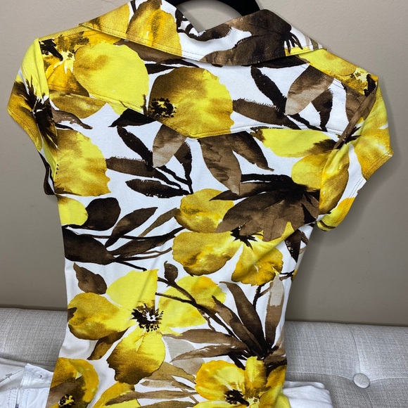 Cache Yellow Floral Print Top - Picture 3 of 13
